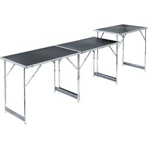 LUX-TOOLS Multifunktionstisch, 3-teilig, mit Aluminiumrahmen, höhenverstellbar, ideal als Tapeziertisch.