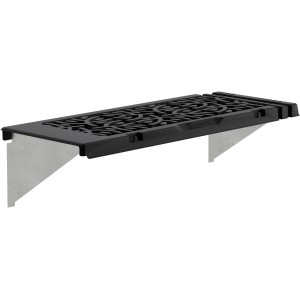 Schwarzes Palram Canopia Regal 2er Set für Gewächshaus, Kunststoffregal mit Metallhalterung.