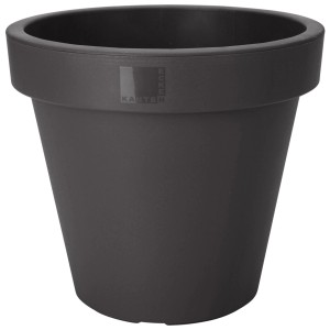 Anthrazitfarbener Blumentopf, Ø 80 cm, ideal für große Pflanzen und Blumenarrangements.