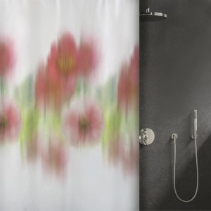 Spirella Elements Duschvorhang Fior, 200x180 cm, mit floralem Muster in Mehrfarbig.
