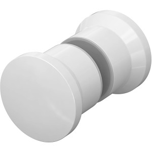 Weißer, runder Dusch-Handgriff von baliv, Zubehör für Duschen.