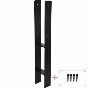 Pfostenträger Schwarz 600 mm x 91 mmx 60 mm