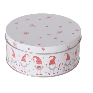 Mehrfarbige Boltze Vorratsdose Lucky mit Weihnachtsmotiven, Ø 20 cm.