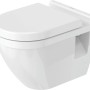 Weißes Duravit Starck 3 Wand WC-Set mit Absenkautomatik.