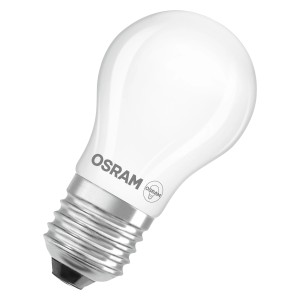 Osram LED-Leuchtmittel E27 Tropfenform, 3,4W, warmweiß, matt.