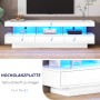 okwish TV Schrank LED Hochglanz Glas App Steuerung Wohnzimmer 70 Zoll 160x38x50cm Weiß_8