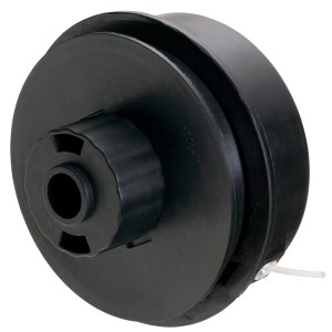 Schwarze LUX Ersatzspule T 400 Doppelfaden für Rasentrimmer, 2,5 mm x 10 m.