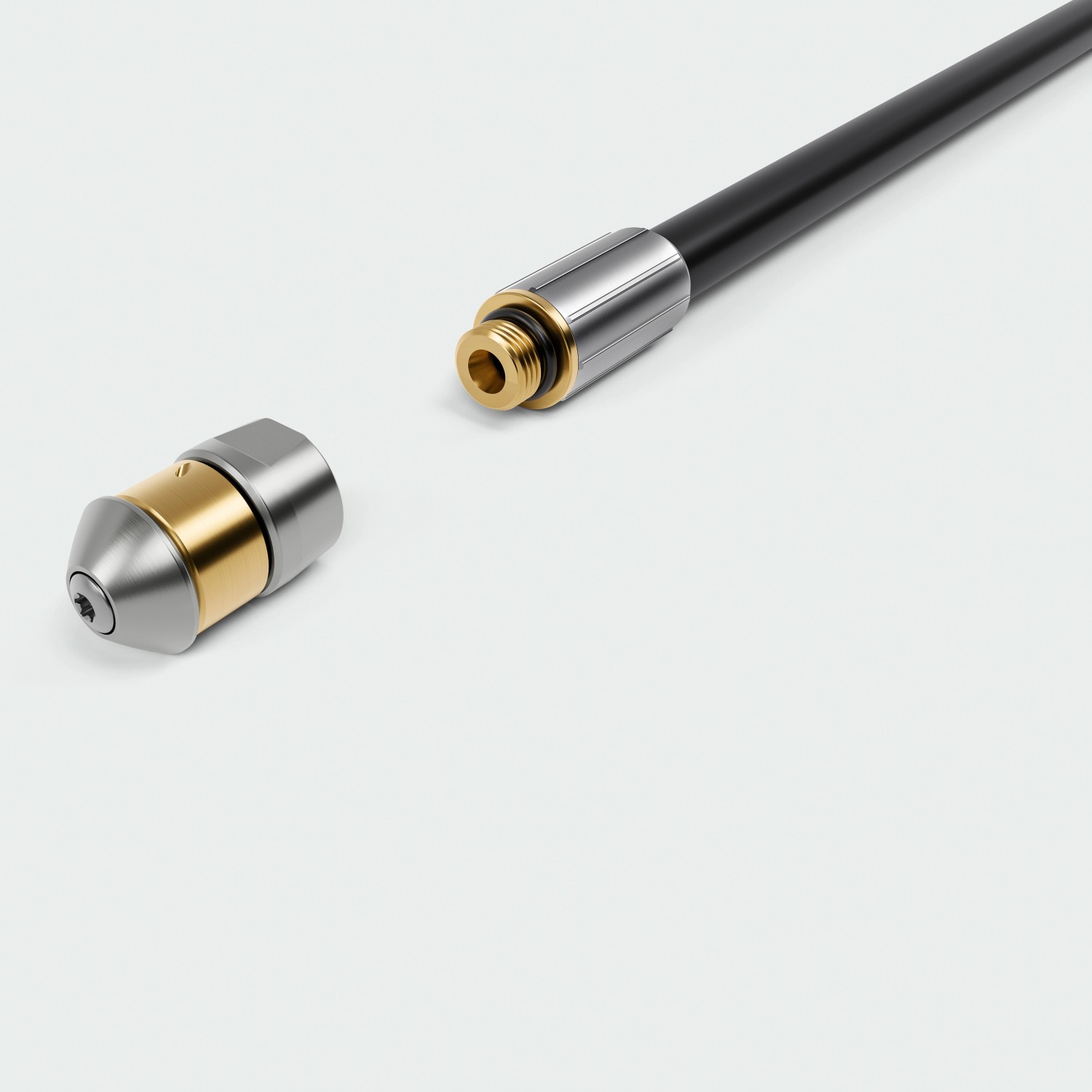 Kärcher Rohrreinigungsset PC 7.5 für Hochdruckreiniger K2-K7, bestehend aus Schlauch und Düse.