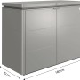 Biohort HighBoard 160 Gartenbox, Quarzgrau-Metallic, Universalbox mit Flügeltüren und Schloss.
