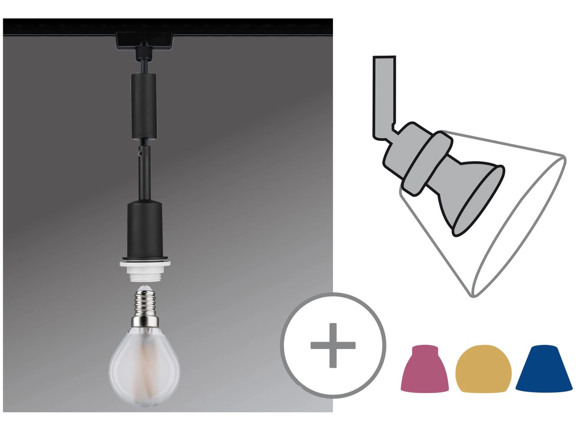 Paulmann URail Pendelleuchte Sarrasani – Max. 20W E14, Dimmbar, Chrom