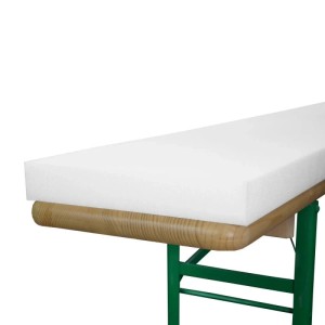 Beautissu Schaumstoffrohling für Bierbank, 2er Set, weiß, 4x25x220cm für bequemes Sitzen.