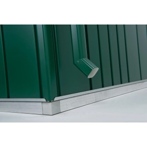 Biohort Regenfallrohr-Set für Gerätehaus Europa, Quarzgrau, mit Fallrohr und Auslaufbogen.