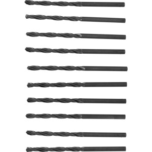 10er-Set LUX HSS-R Spiralbohrer, Ø 3 mm, für Metallarbeiten. Robuste Ausführung für Hand- und Werkzeugmaschinen.