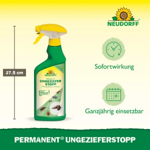 Neudorff Ungezieferstopp Permanent 500ml Flasche zur Ungezieferbekämpfung.