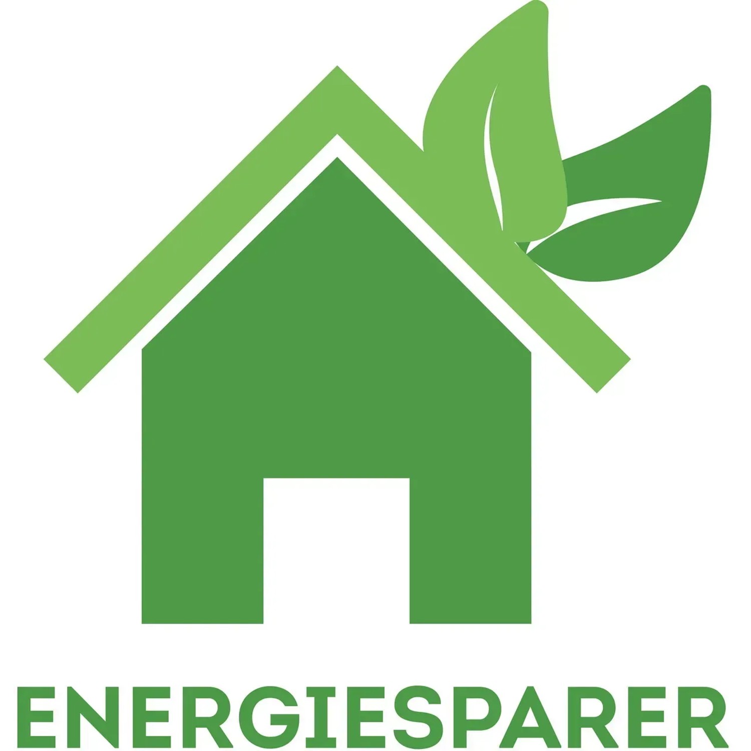 Symbolbild: Energiesparhaus mit Blättern. Haustür ThermoSpace für hohe Wärmedämmung.