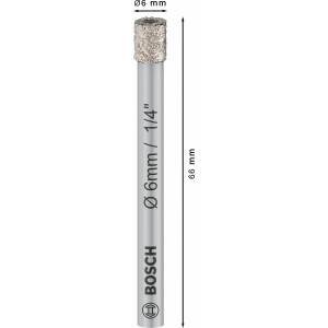 Bosch Diamantbohrer für Keramik 6 mm x 66 mm