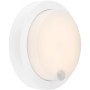 Weiße Brilo Akku Außenwandleuchte Pula mit Bewegungsmelder, 4W. Wandlampe für den Außenbereich.