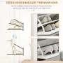HOMCOM Schuhschrank: Verstellbare Trennwände ermöglichen flexible Aufbewahrung von High Heels und Stiefeln in der Schuhkommode.