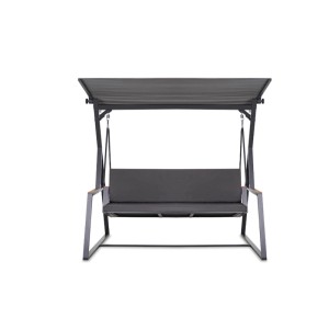 Anthrazitfarbenes Kissen für Hollywoodschaukel, 150x50x7cm, für 3-Sitzer Gartenschaukel.