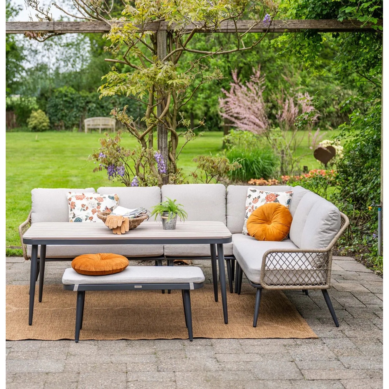 Garden Impressions Allasio Lounge- Dining Eckset - 5tlg. - Outdoor-Design mit funktionaler Dining-Höhe_3