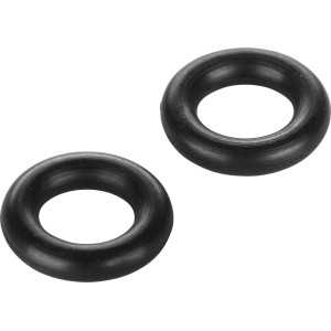 2er-Set schwarze LUX O-Ringe M10 für Sanitärinstallationen und Flexschläuche.