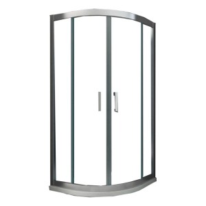 Glasdeals Duschkabine FRESH 90 x 90 x 195 cm Viertelkreis ESG Sicherheitsglas 6 mm Schiebetür Easy Clean Runddusche 3055