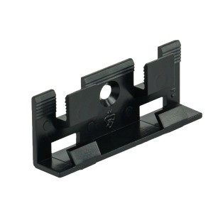 Schwarzer Kosche Befestigungsclip Nr. 5 für Sockelleisten, Zubehör für Laminat und Parkett.