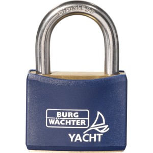 Burg Wächter Vorhangschloss Yacht 460 NI 40, blau, mit Edelstahl-Bügel.
