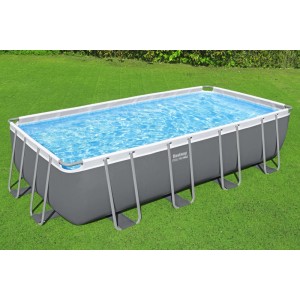 Bestway Steel Pro MAX Pool 549x274x122 cm Grau eckig mit Sandfilteranlage