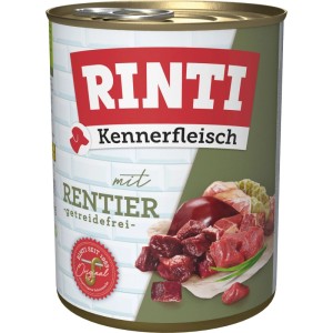 Rinti Hunde-Nassfutter Kennerfleisch Rentier 800 g