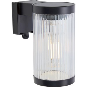 Solar-LED-Wandleuchte 14,5 cm x 8 cm x 12 cm Schwarz