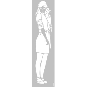 Marabu Schablone Girl, 17x66 cm, für Wandgestaltung mit Mädchen-Motiv.