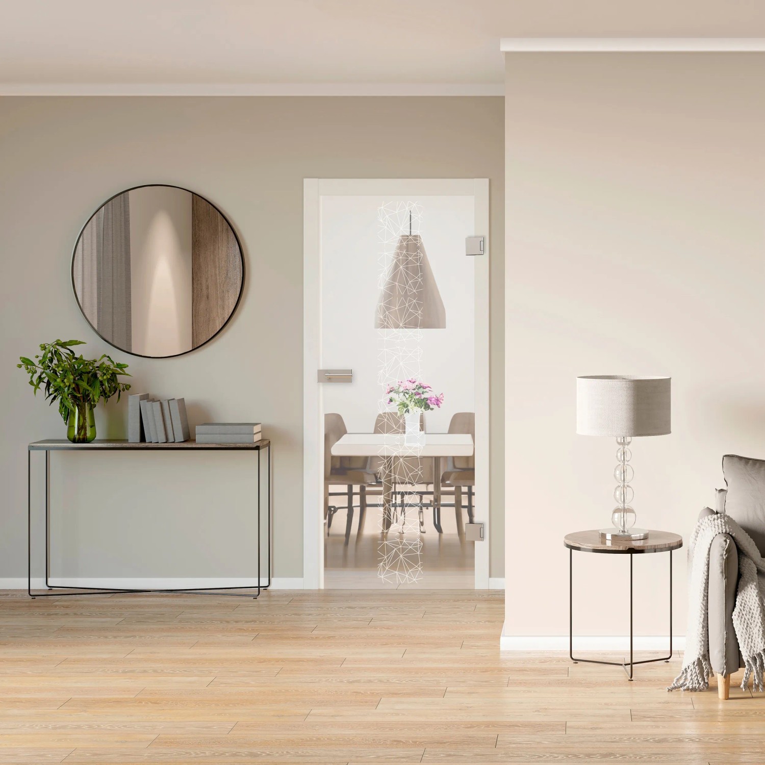 Novadoors Glasdrehtür Nova 504_1 Motiv 82,1 cm x 201,3 cm 8 mm ESG_3