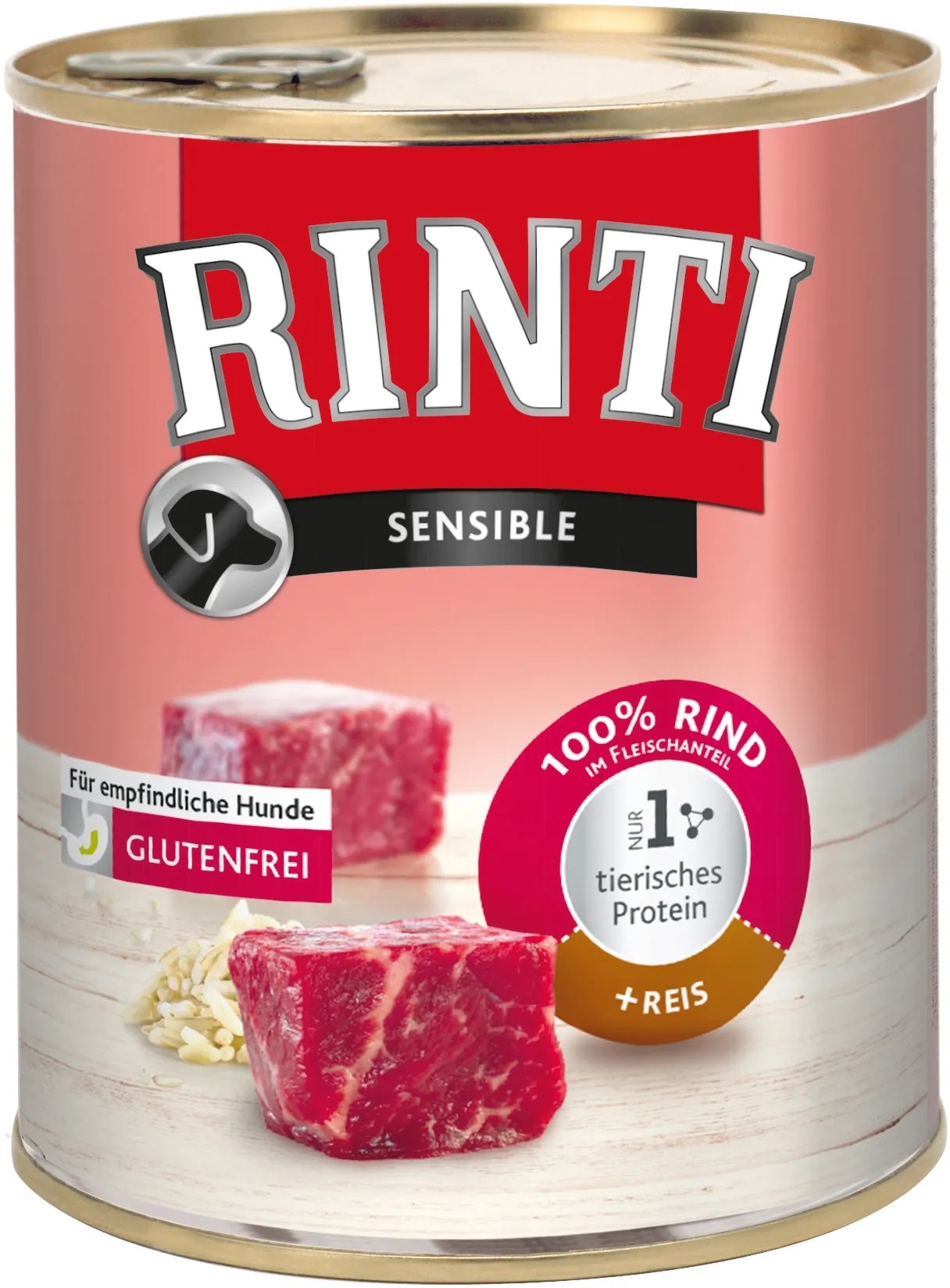 RINTI Sensible Nassfutter Für Hunde Mit Empfindlichem Magen – Lamm & Kartoffel, Getreidefrei, 6x800g