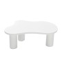 okwish Couchtisch mit Wolkenform Design Wohnzimmer 107x66x40cm Weiß