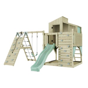 PolarPlay Spielturm Julie m. Kindersch. Mintgrün