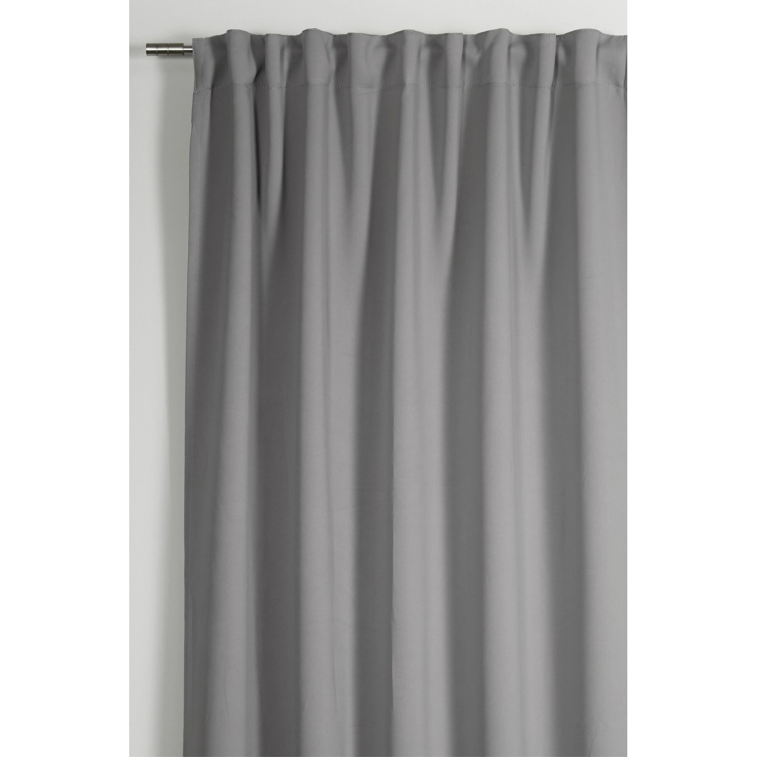 Grauer Gardinia Schlaufenschal Dimout mit Gardinenband, 245x140 cm, für Fenstervorhänge.