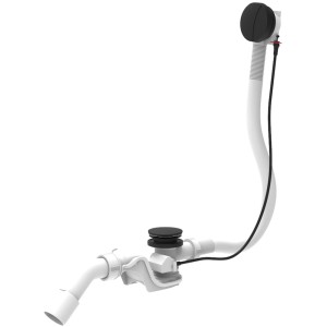 Ottofond Ab- u. Überlaufgarnitur für Eckwannen Schwarz-Matt