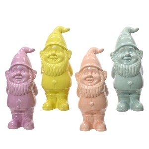 Deko-Figur Zwerg 4-fach Sortiert Keramik 25 cm Farbauswahl
