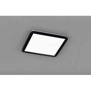 Schwarzes, dimmbares Trio LED-Panel Camillus, 40x40 cm, für Deckenmontage.