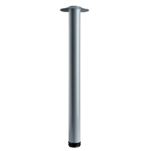 Hettich Tischbein Ø 60 mm x 700 mm Aluminium-Optik inkl. Montageplatte