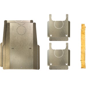 Haas+Sohn Brandschutz-Set für Kaminbausatz Ascim aus Stahlblech und Dämmmaterial.