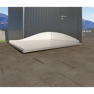 Biohort SmartBase Boden für Neo Gerätehaus: Aludielen, Fundamentrahmen, Stellfüße für festen, ebenen Untergrund.