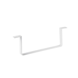 Weißer Vierkantrohr-Halter System 150 aus Kunststoff für Flachkanalsysteme.