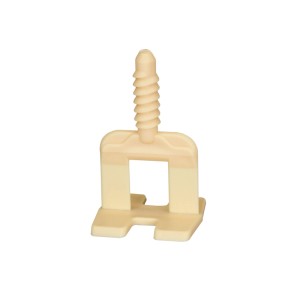 Kronen-Hansa Dynamic Gewindelasche, 1 mm Fugenbreite für Nivelliersystem, helle Kunststoff-Ausführung.