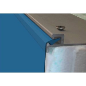 Steinbach Aluminium Einhängeprofil, 200 cm, eloxiert, für Poolfolie mit Keilbiese.