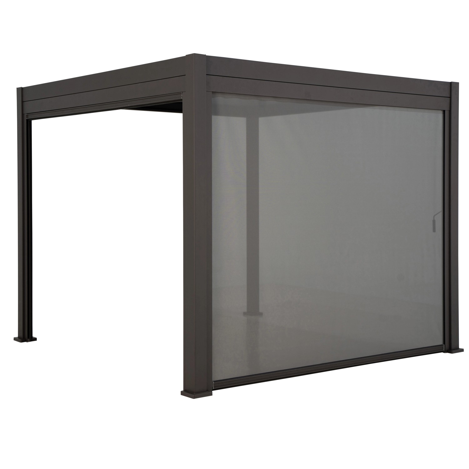 Sonnenrollo Mirador 3 m in Anthrazit für Terrassenüberdachung, Textilrollo zum Schutz vor Sonne.