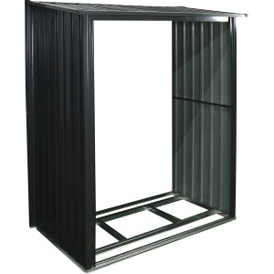 Floraworld Anbau-Kaminholzregal, anthrazit, 153x81x170cm, für Gerätehäuser, zum Lagern von Holz.