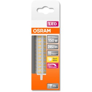Osram R7S LED Leuchtmittel, Röhrenform, 19W, dimmbar, warmweiß. Energiesparende Lampe für Wohnräume.