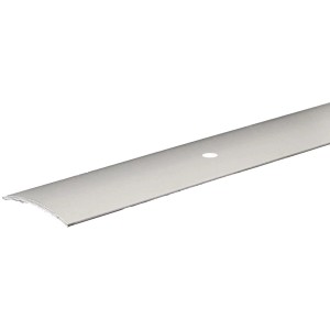 Silbernes Arcansas Übergangsprofil aus Aluminium, 2 mm x 40 mm x 2000 mm.